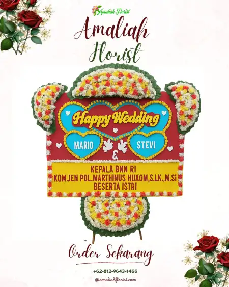 Papan Bunga Pernikahan Bawuran